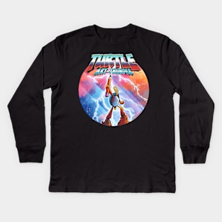 Turtle: Art and Thunder Kids Long Sleeve T-Shirt